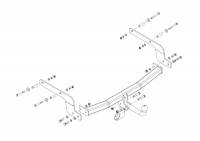 Фаркоп RN 16B для Renault Arkana 2019-, Автос, нагрузка 1500/75 кг. БЕЗ подрезки бампера от магазина ФаркопРос